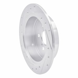 Pontiac Vibe Brake Rotor (1) - Rear Right - R1 Concepts - Drilled & Slotted - Silver - `00-`10